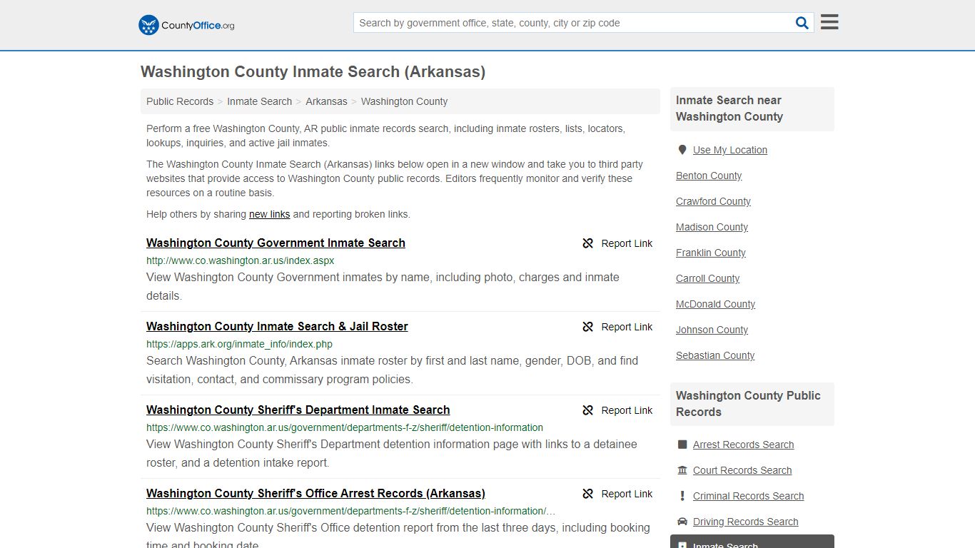 Inmate Search - Washington County, AR (Inmate Rosters ...